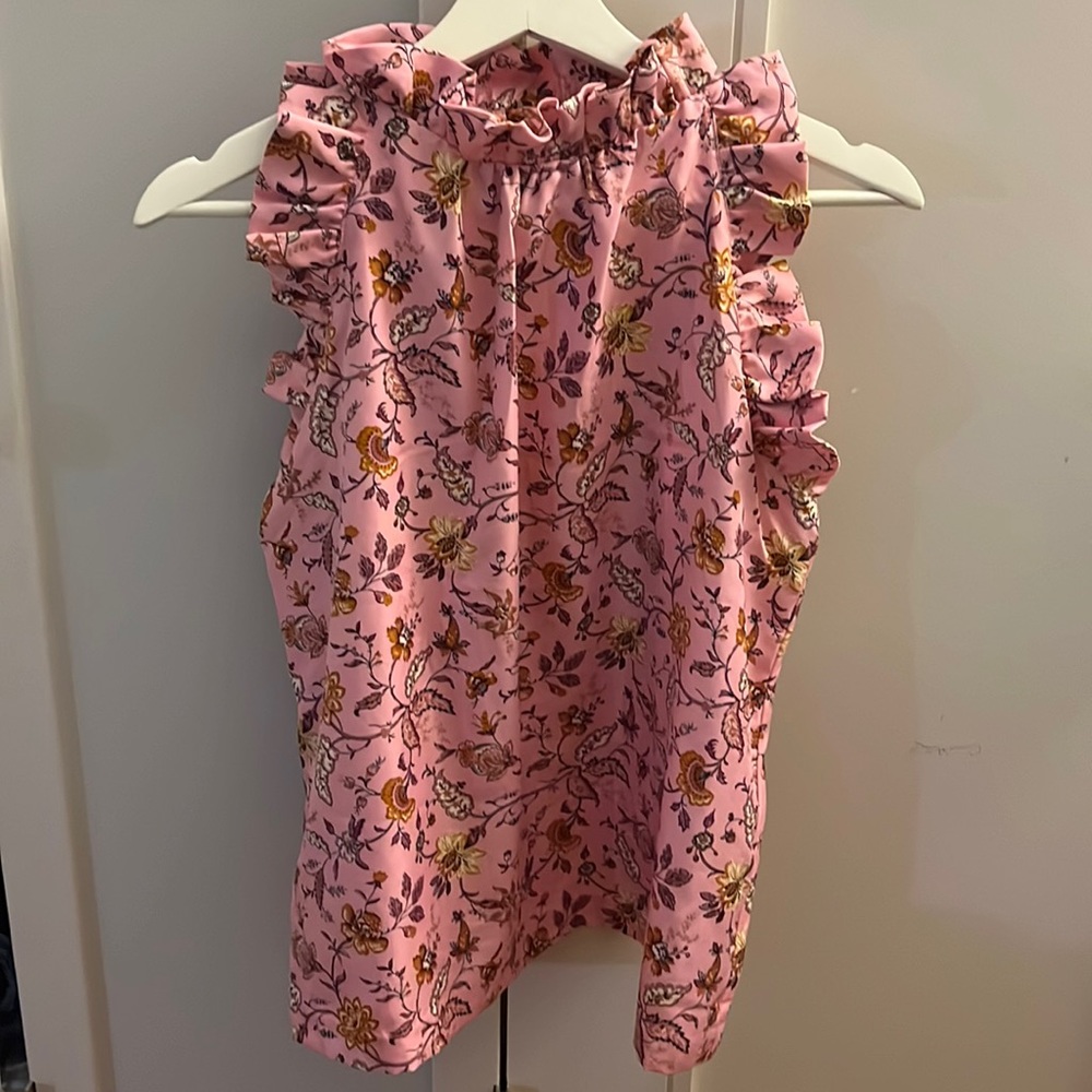 Janie and Jack pink sleeveless top, girl size 18/ XS, NWT
